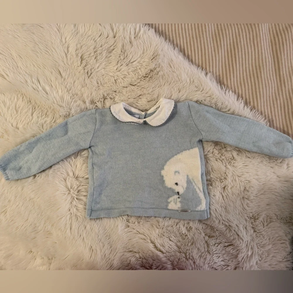 Foque Baby Sweater and diaper cover Set. Size 12 months